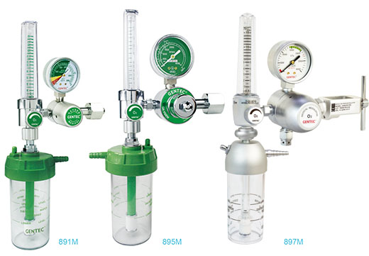 Oxygen Flowmeter Regulators with Humidifiers