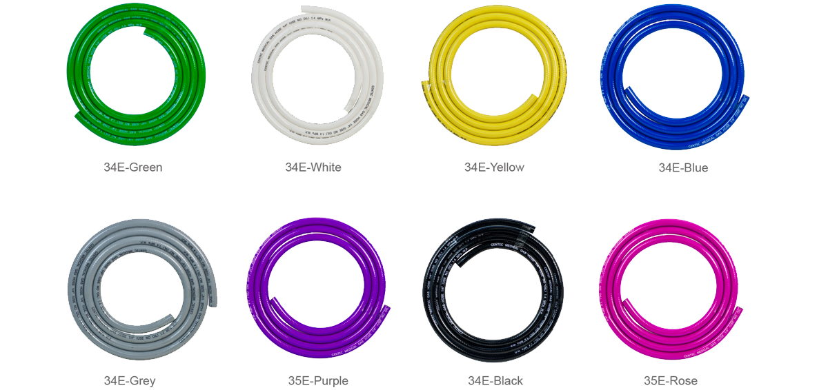 医用气体胶管颜色图示