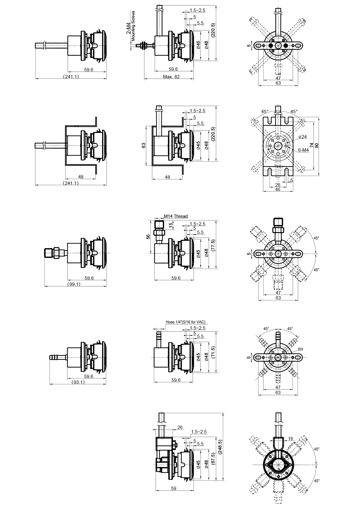 弧面压盖式尺寸图